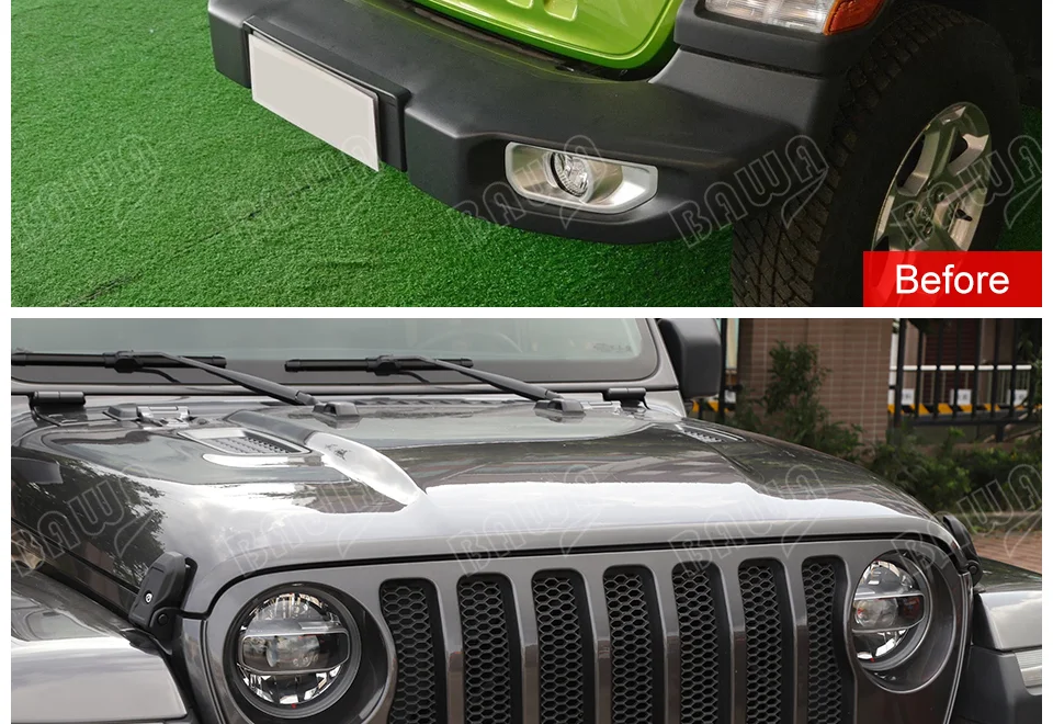 BAWA Замок капота защелка крышки пряжки крышка двигателя аксессуары для Jeep Wrangler JL