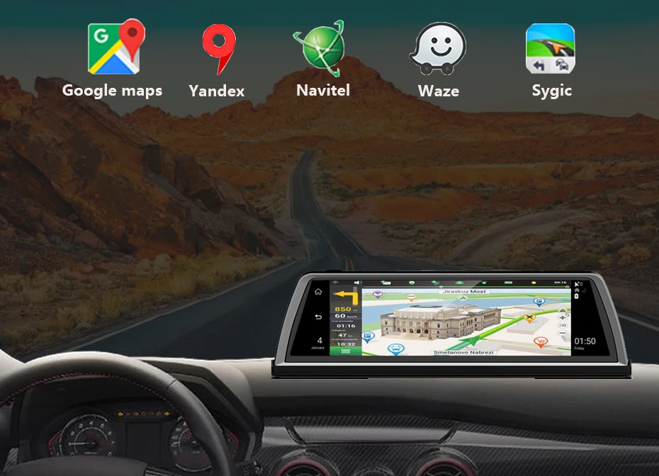 WHEXUNE 4CH камеры Автомобильный видеорегистратор FHD видео рекордер 1" Android 5,1 gps Navi центральная консоль ADAS Wifi видеорегистратор 360 градусов панорамный