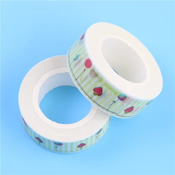 

1 Pcs Japanese Washi Decorative Adhesive Tape Strawberry Candy Masking Paper Tape Diary Sticker New stationery