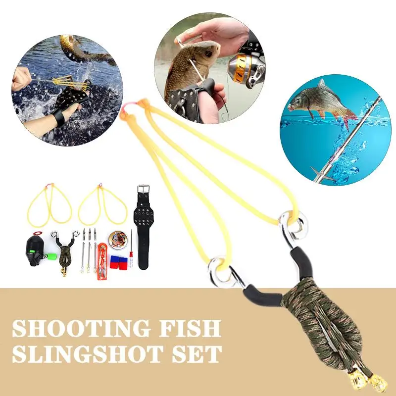 

Hunter Sling Fish Shooter Shooting Fish Set Hunting Colour Stainless Steel Outdoor Stretching Wrist Adjustable Catapult Fishing
