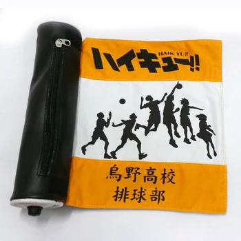 

Anime Haikyuu!! Pencil Case Canvas Pen Bag Pen Pouch Box Canvas Wrap Roll Curtain Up Stationery School Supplies Student Gifts