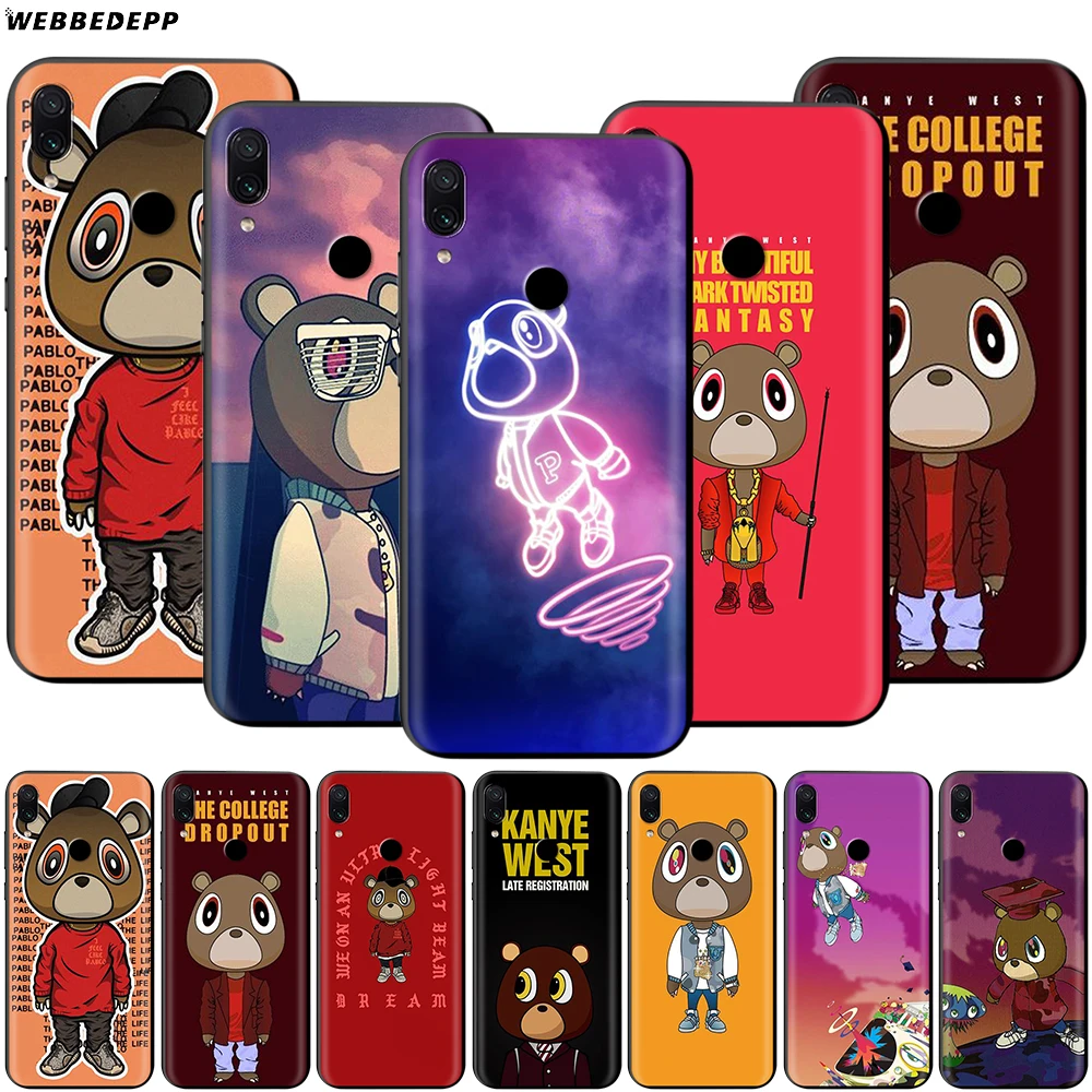Чехол Kanye с медведем для Xiaomi Redmi 4A 4X 5 5A 6 6A 7 7A S2 Note Go K20 Pro Plus Prime 8T | Мобильные телефоны