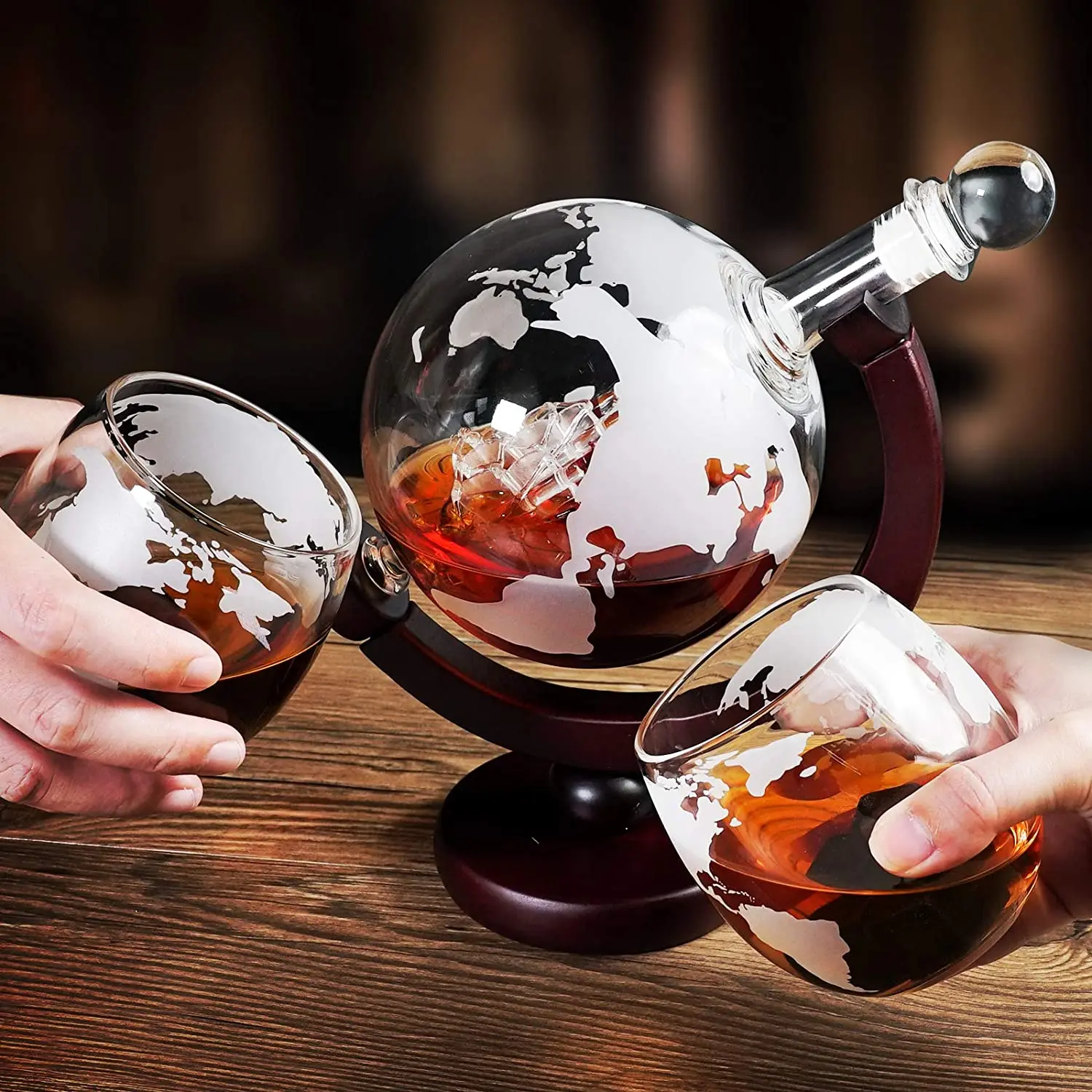 Creative Globe Decanter With Ship Essence of Lyfe Life Style Products