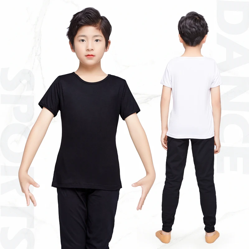 Dance Dress Ballroom Dancing Practice Wear Boy Men Latin Dance Top Pants Suit White Black Latin Shirt Dance Costume