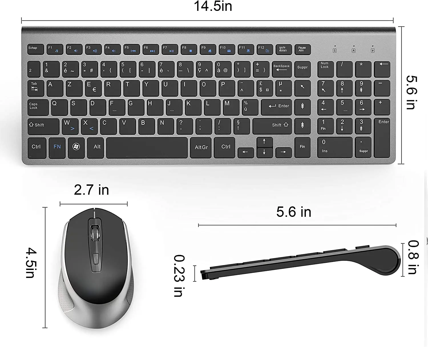 Combos de teclado e mouse