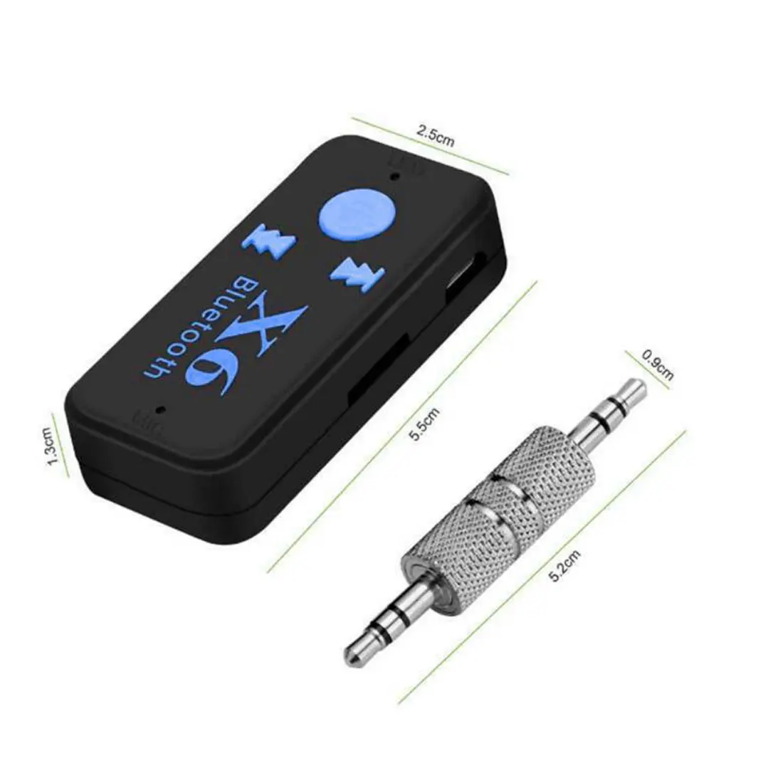 X6 Bluetooth 4.1 3.5mm AUX Audio Stereo Music Car Receiver Adapter TF card slot