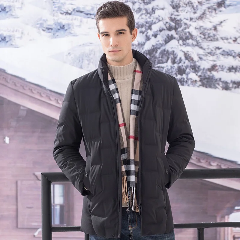 

Big Size Down Jacket Male Plus Fat plus Fat Man Keep Warm Down Coat Fat Extra Large Li Collar Leisure Dad Pack