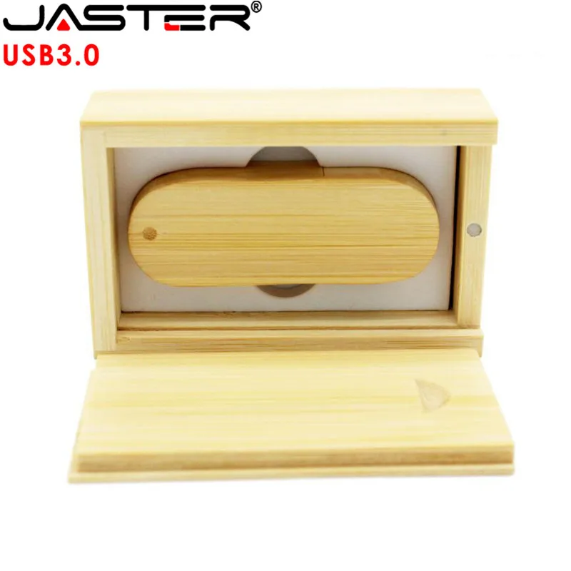 JASTER USB 3 0 Логотип Настраиваемый вращающийся деревянный usb + коробка флеш