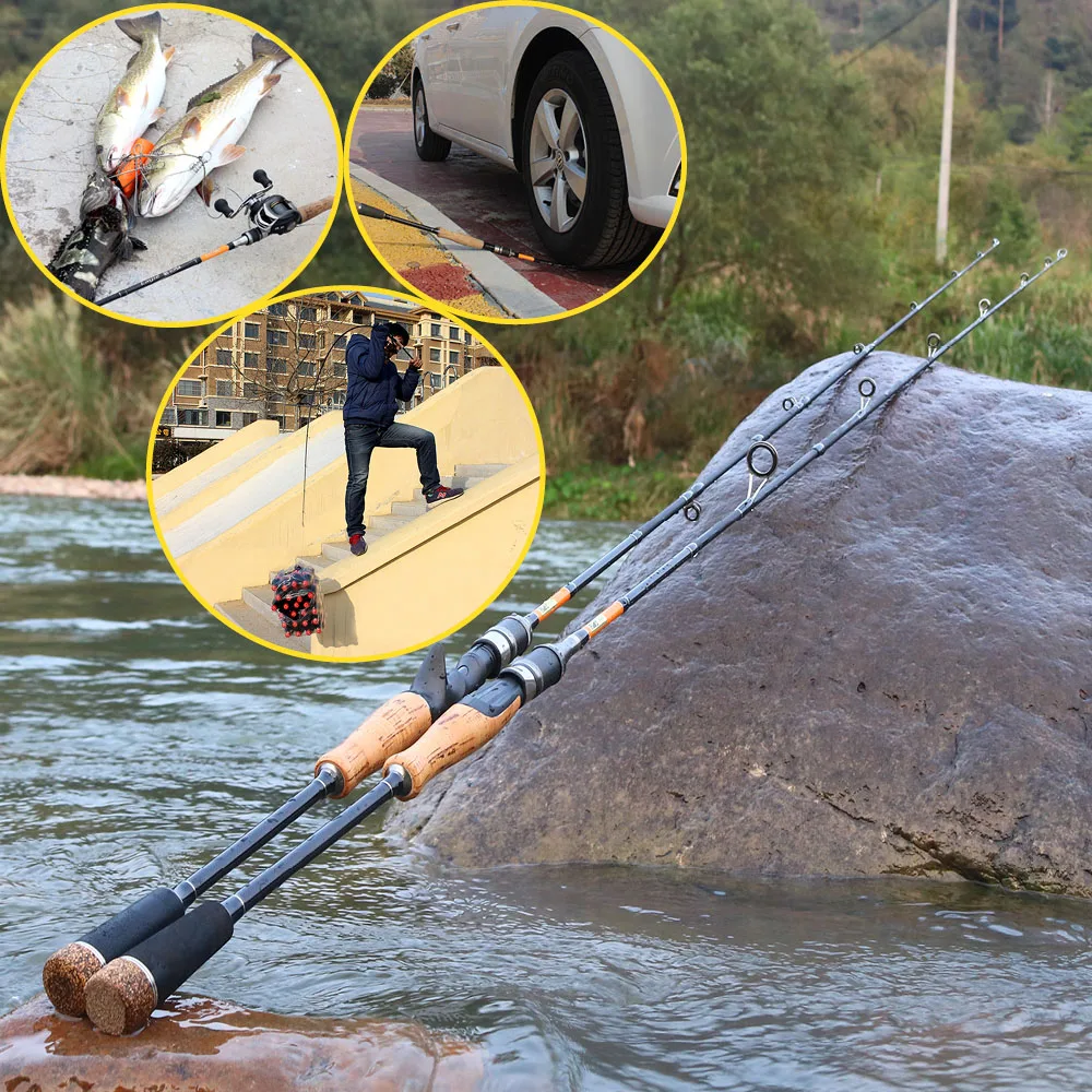 JOSBY Carbon Fiber Spinning Lure Rod Casting Telescopic  Fishing feeder pole Carp Portable travel ultralight 1.8M 2020 NEW