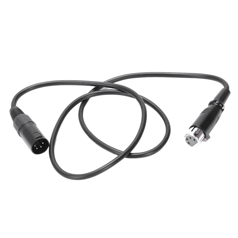 4 pin XLR Male to XLR FEMALE Power Cable Cord 1M for DSLR Camera Photography