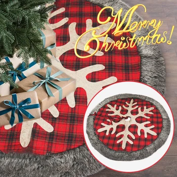 

Christmas Tree Skirt Linen Carpet Floor Mat Cover Xmas Floor Mat Cover Home Party New Year Christmas Decoration Xmas Tree Decor