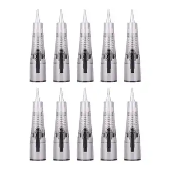 

10Pcs Makeup Microblading Needles Anaesthetic Free Tattoo Needle Cartridges Set