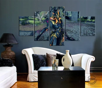 

5pcs Ivara(Warframe) Game Poster Art Canvas Paintings for Living Room Wall Decor-NO Frame