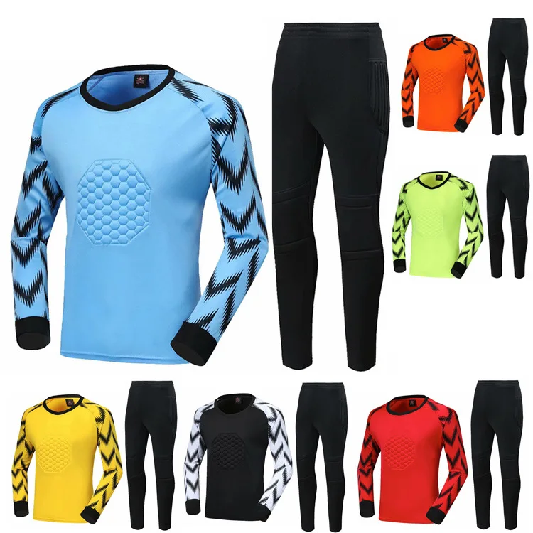 New Autumn Winter Football Jerseys Long-sleeved Adult&ampChild Goalkeeper Sports Competition Team Uniform 2PCS Custom LOGO Number | Спорт и