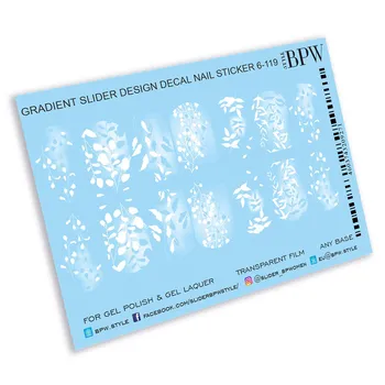 

Slider design leaves with gradient, BPW. style, nail stickers, sd6-119
