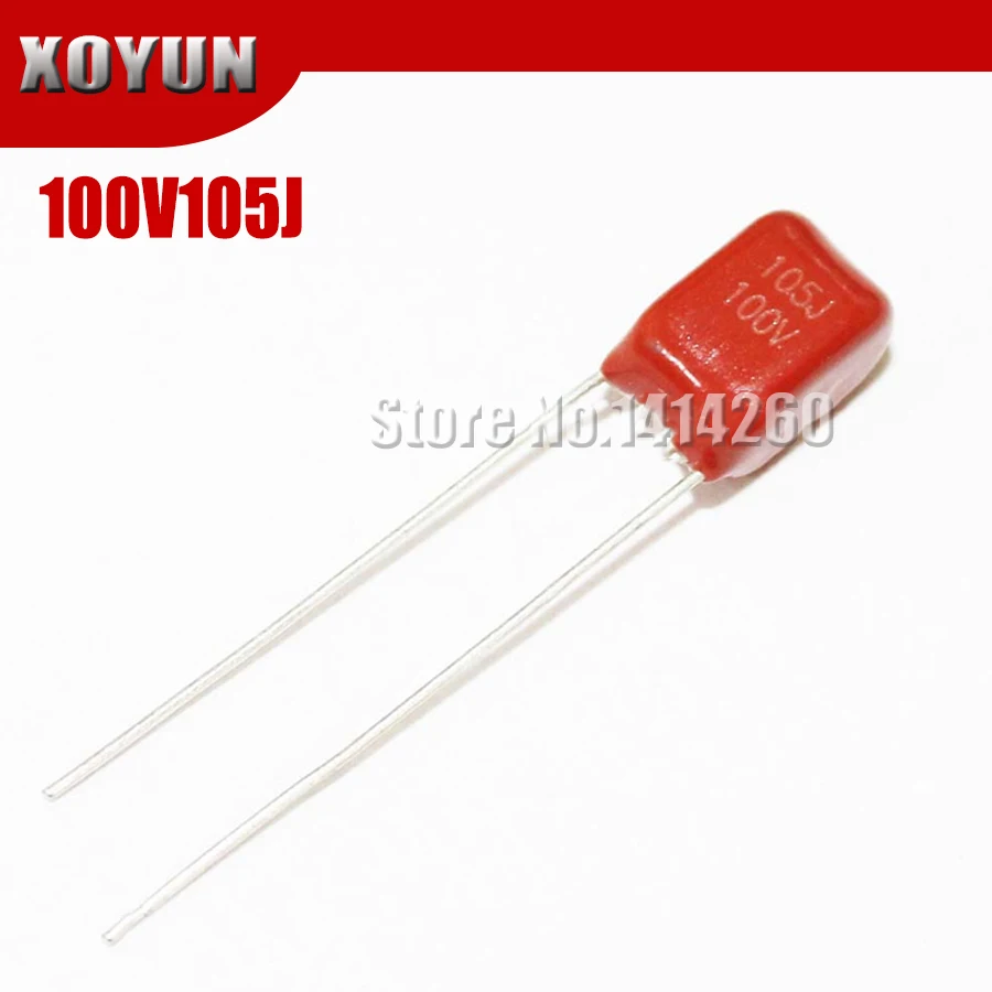 10 шт. 100V105J 1 мкФ CBB Pitch 5 мм 100 в 105J 105 полипропиленовый пленочный