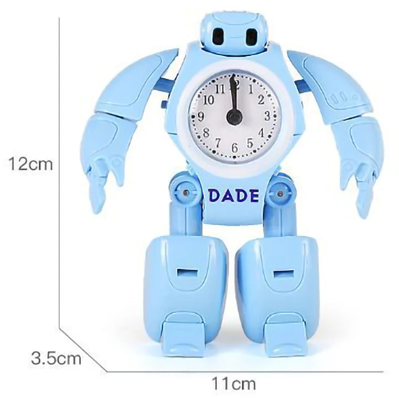 Детский робот-будильник, детская игрушка, деформационный робот, настольные часы, Мультяшные настольные часы для студентов, детский подарок