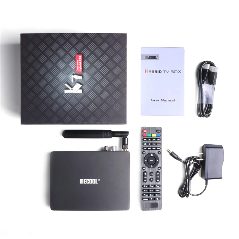 MECOOL K7 Smart Tv Box Android 9,0 Amlogic S905x2 2,4G 5G wifi LAN 10/100M Bluetooth 4,1 4 Гб 64 Гб DVB S2/S DVB T2/T DVB C Tv Box