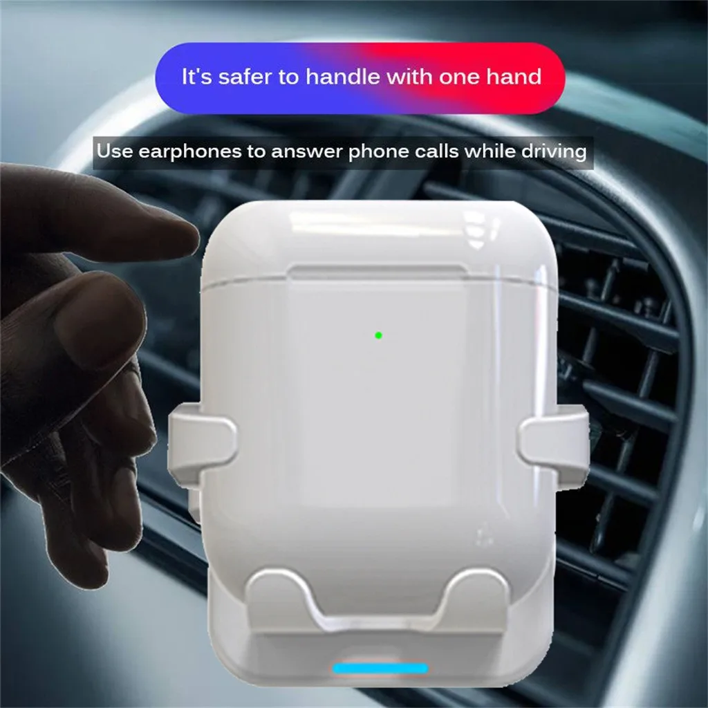 

Charger Stand Air Vent Outlet Car Charging Base Stand Dock Bracket Holder For Airpods Car Wireless Earphone Accessories Box