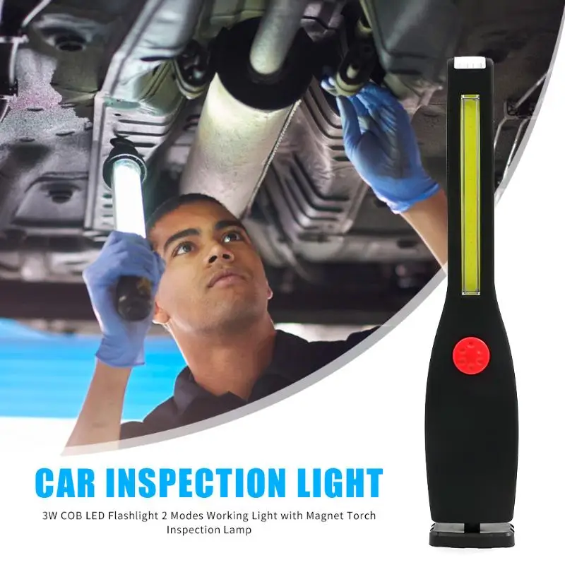 

COB LED Portable Flashlight 2 Modes Working Inspection Light IP44 Waterproof Electric Torches Auto Maintenance Magnet Lamp