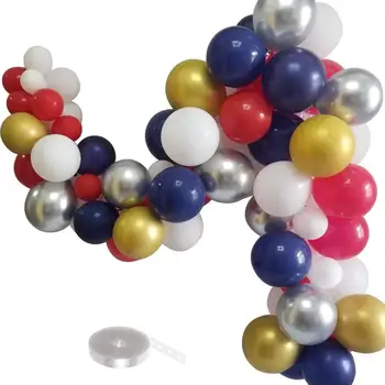 

Metallic Balloons White Red Navy Blue Latex Balloon Garland Kit for Spiderman Party Graduation Ceremony Baby Shower Decoration