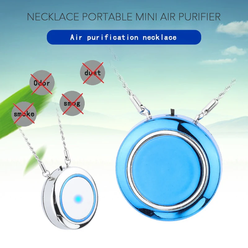 

New Technology Smart USB Car Zone Lonizer PM2.5 Mini Lonic Negative Lon Wearable Abiche Persnal Portable Air Purifier Necklace