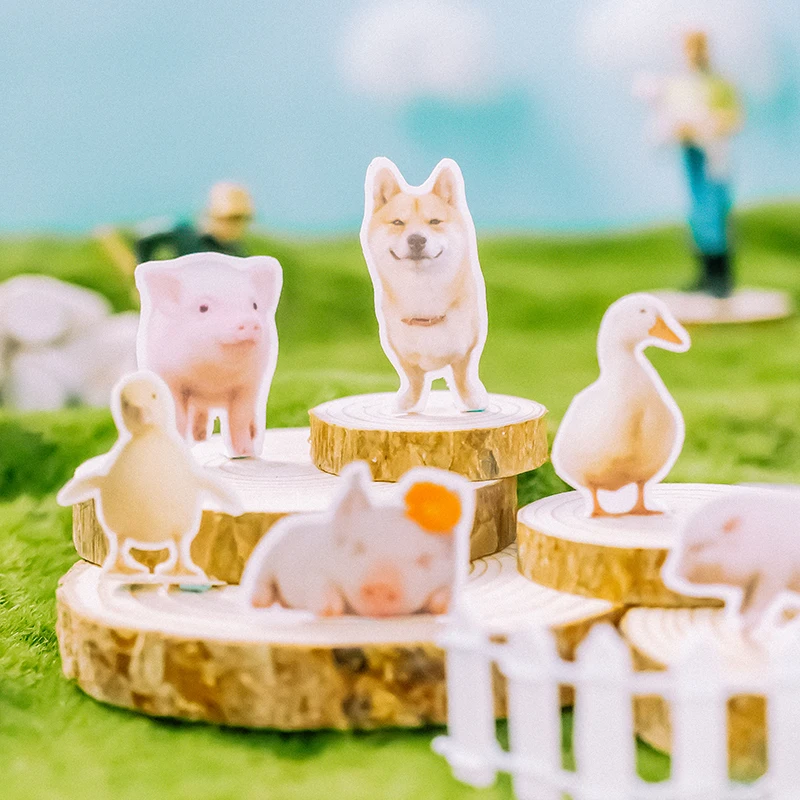 

Lovely Aniamls Pig Hamster Diary Deco Mini Paper Decorative Space Calendar Cute Stickers Scrapbooking Journal Flakes Stationery