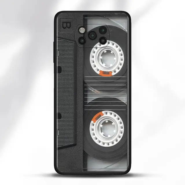 Back Case for Xiaomi Poco X3 NFC X3 F3 M3 TPU Cover for Redmi Note 8 8T 9 9T 9S 10 Pro Phone Cover Vintage Tape Camera Gameboy B08