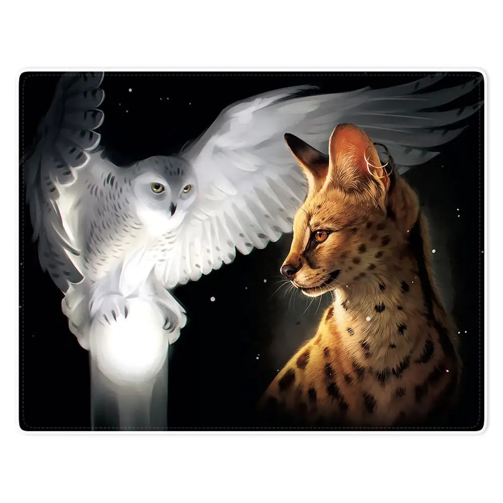 

HommomH Blanket Soft Comfort lightweight well made Nap Sofa Bed Travel Warm Plush ThrowWhite Owl Yellow Leopard