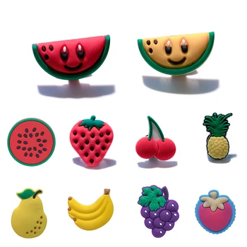 

1pcs Fruits Watermelon Pineapple Shoe Charms Shoe Accessories Shoe Buckles Fit Bracelets Croc JIBZ Shoe Decoration Kids Gift
