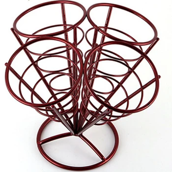 

4 In 1 Storage Stand Kitchen Goods Shelf Foods Baskets Iron Cone Holder Baking Decorating Rack Free Stand Cone Basket Holder