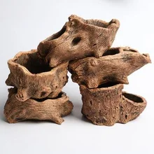 

Succulent Flower Pot Plant Pot Cement Imitation Tree Head Double Cylinder Root Wood Green Plant Micro Landscape Flower Pot