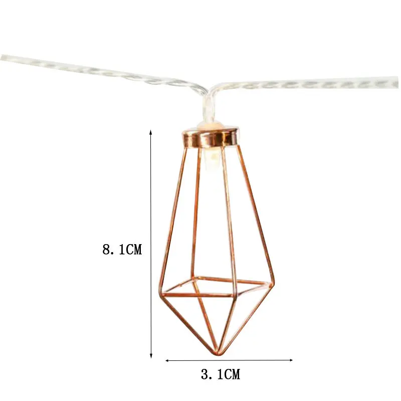 Новинка, ретро светодиодный Сказочный светильник, металлический струнный светильник, на батарейках, вечерние, Рождественский светильник s для Хэллоуина, вечерние, свадебные украшения