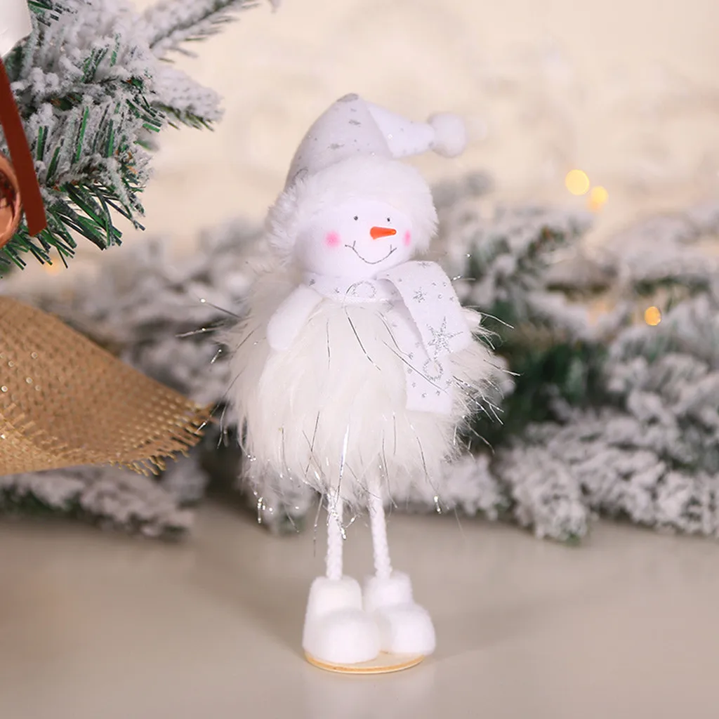 Рождественские украшения ангел плюшевая кукла игрушка сделай сам рождественская елка украшения подарок на год подвесные подвески Deco Noel Bois прямая поставка - Цвет: B