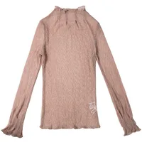 2019 New Fashion Spring Women Lace Blouses Turtleneck Mesh Shirts All-match Ladies Tops Pullovers Brief Autumn Bottomings WZ898 2