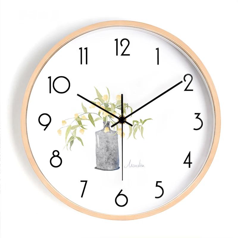 Modern Design Creative Wall Clock Wood Kitchen Living Room Bedroom Home Decor Watch Digital Brief Europe Needle | Дом и сад