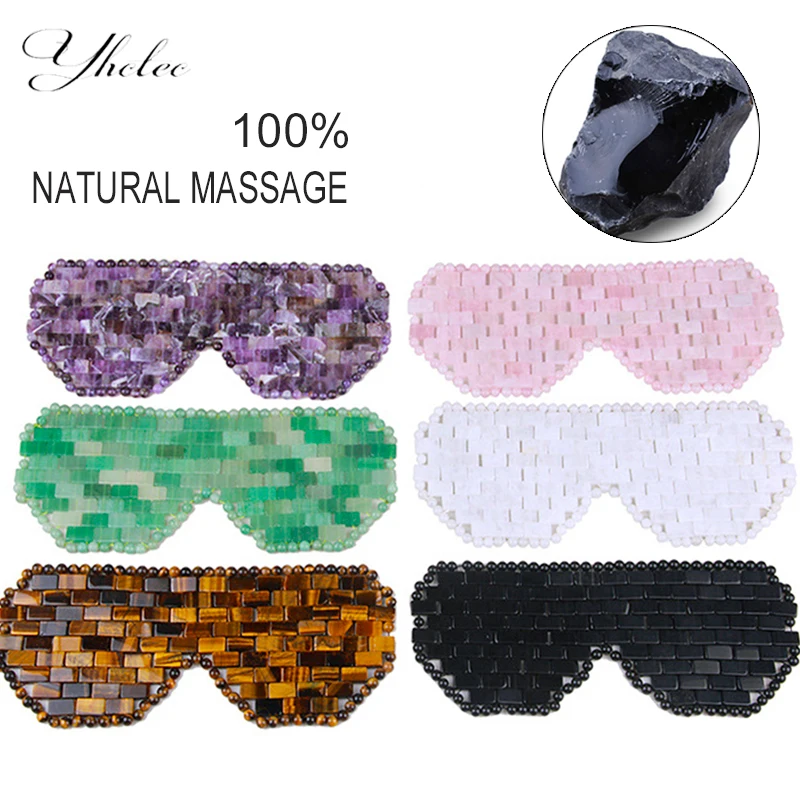 Fillet Natural Jade Mask Face Massager Beauty Relax Eye Skin Care Fade Dark Circles Jade Mask Tool Gouache Stone Facial Massager 3d polyhedral dice crystal epoxy resin fillet triangle digital game silicone mold kit art diy jewelry making craft reusable tool