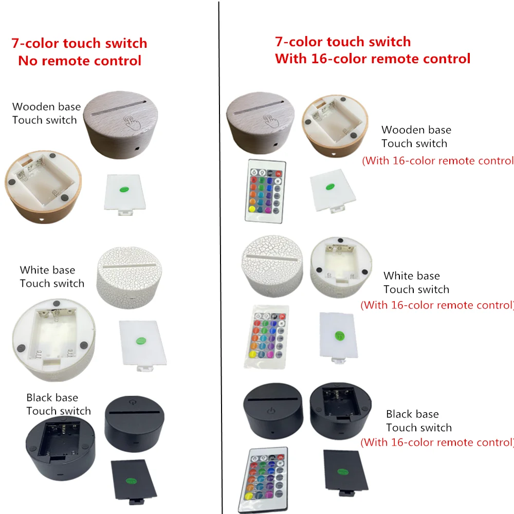 Presente para o Aniversário Luz da Noite Lâmpada Criativa Guita Mudando Ilusão Decoração Casa Quarto Iluminação 3d Cor 1 Computers & Electronics