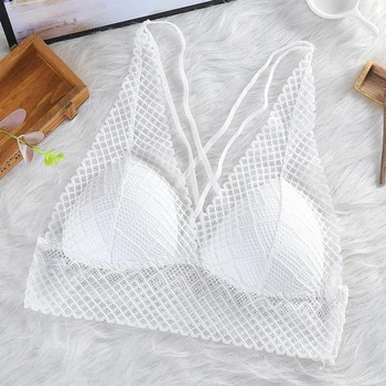 

Big Sale Push Up Bra Sexy Lingerie Hot Lace Bralette Sexy Bras For Women Hollow Out Lace Bra Crop Top Wireless Underwear Deep V