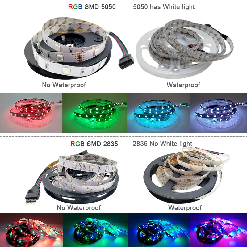 5 м 10 15 20 М 5050 2835 RGB Светодиодная лента для синхронизации музыки праздничного дня