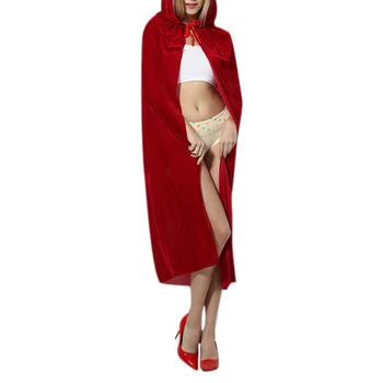 

Unisex Halloween Party Cosplay Personality Solid Color Adult Hooded Concise Cloak 2020 New
