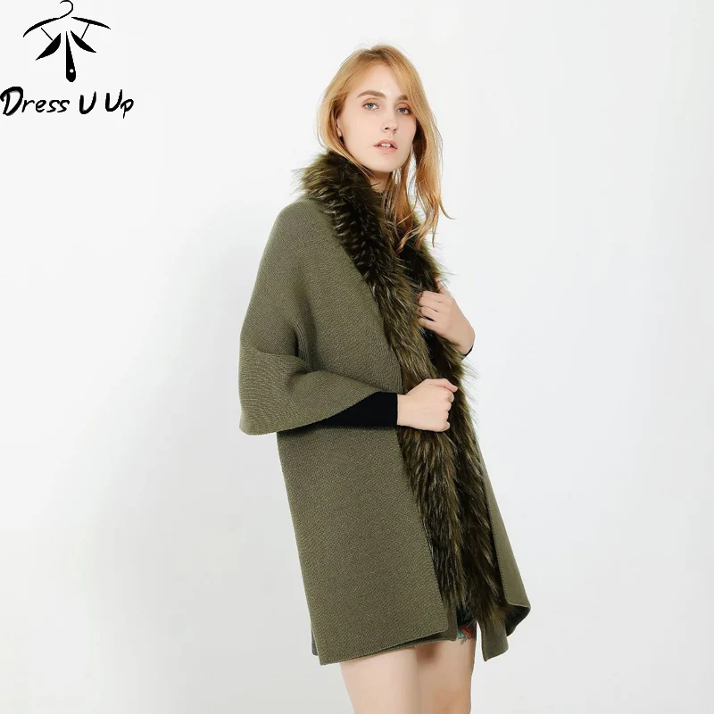 DRESSUUP зимний модный Европейский и американский уличный однотонный меховой воротник теплый имитация кашемировый шарф шаль