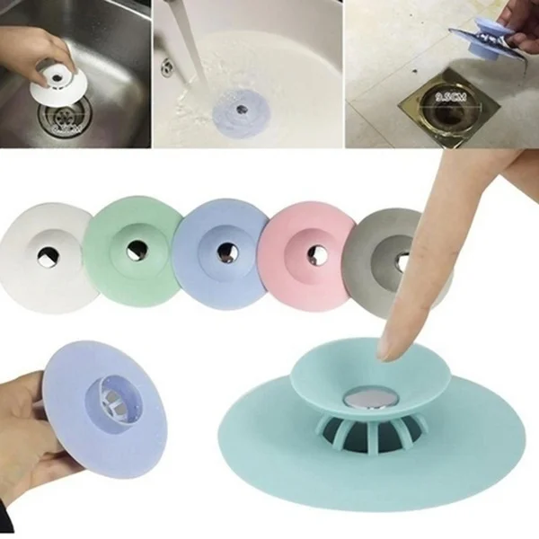 Kitchen Press Type Anti-stink Sealing Silicone Floor Drain Shower Stopper Bathtub Bathroom Sink Basin Anti-blocking Plug | Дом и сад