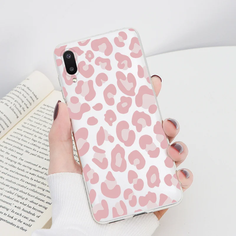 For Samsung Galaxy A02 Capa 6.5" Silicone Clear Transparent TPU Flower Animal Case For Samsung A02 A 02 A022F Bumper Fundas Etui kawaii samsung cases