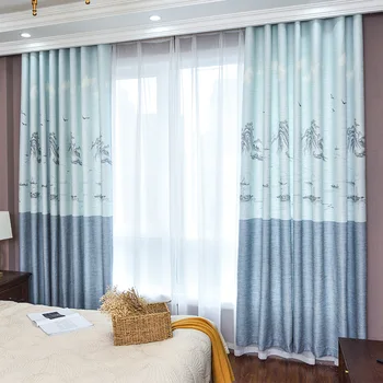 

Cotton and Linen Curtain Fabric Blackout Linen Curtains Living Room Bedroom Vertical Curtain European-style Curtainscustom Made