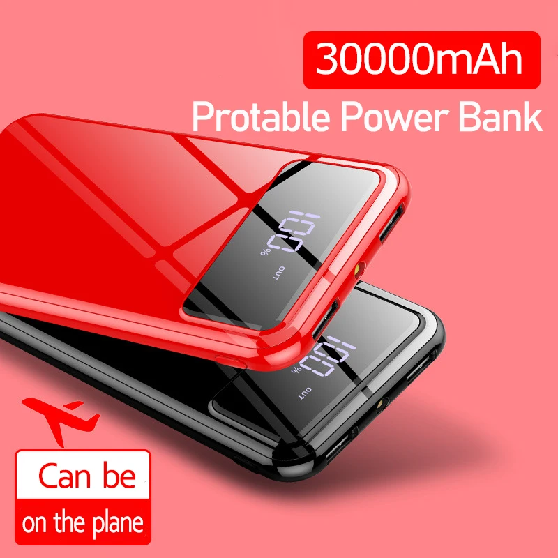 30000mAh Portable Ultra-thin Power Bank External Dual USB Battery Charging LCD Digital Display Battery Charger For Iphone Xiaomi
30000mAh Portable Ultra-thin Power Bank External Dual USB Battery Charging LCD Digital Display Battery Charger For Iphone Xiaomi