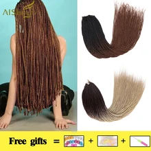 AISIBEAUTY, вязанные косички, волосы, 24 дюйма, Омбре, канальские волосы, синтетические, Сенегальские, крученые волосы для наращивания, для отдыха, косплей