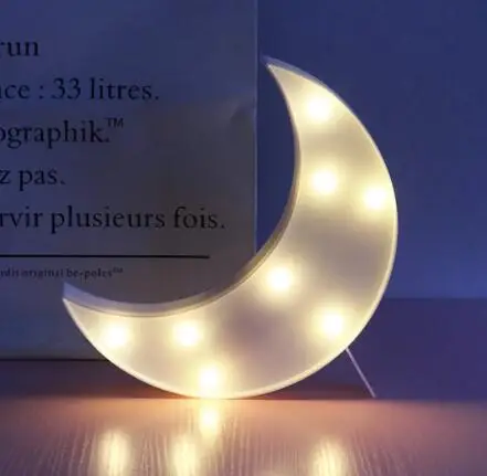 Anpro LED Night Light 3D Star Cloud Moon Lamp Bedroom Decoration Light For Kids Christmas Gifts Indoor Lighting - Испускаемый цвет: white moon