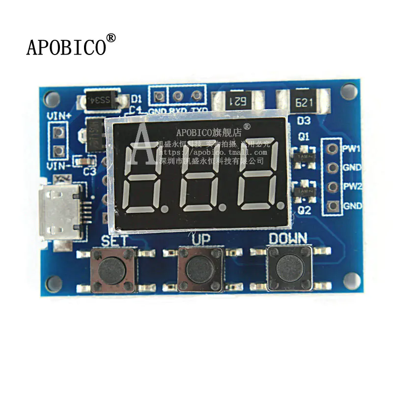 

2-channel PWM Pulse Frequency Duty Cycle Adjustable Module Square Wave Rectangular Wave Signal Generator