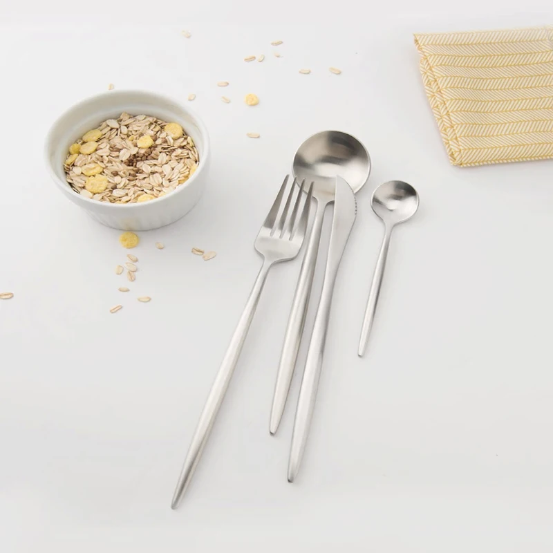 Xiaomi Youpin металлическая столовая посуда, нержавеющая сталь ложка набор умный дом Maision Maxx нож ложка Вилка чайная ложка 4 комплекта простой стиль